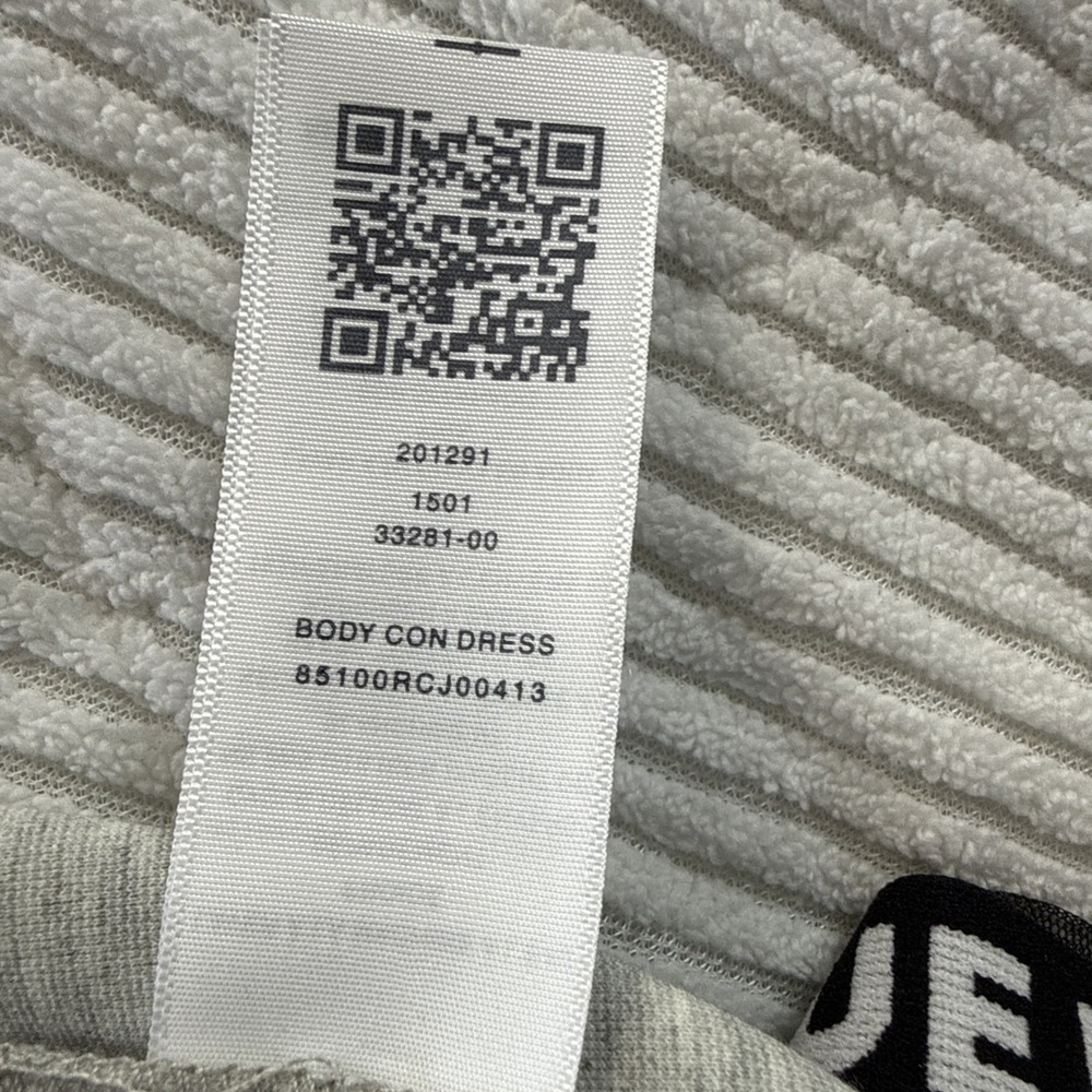 NWT True Religion dress Bodycon Women's Medium Gray Midi Mesh Sleeveless Stretch - Picture 11 of 12
